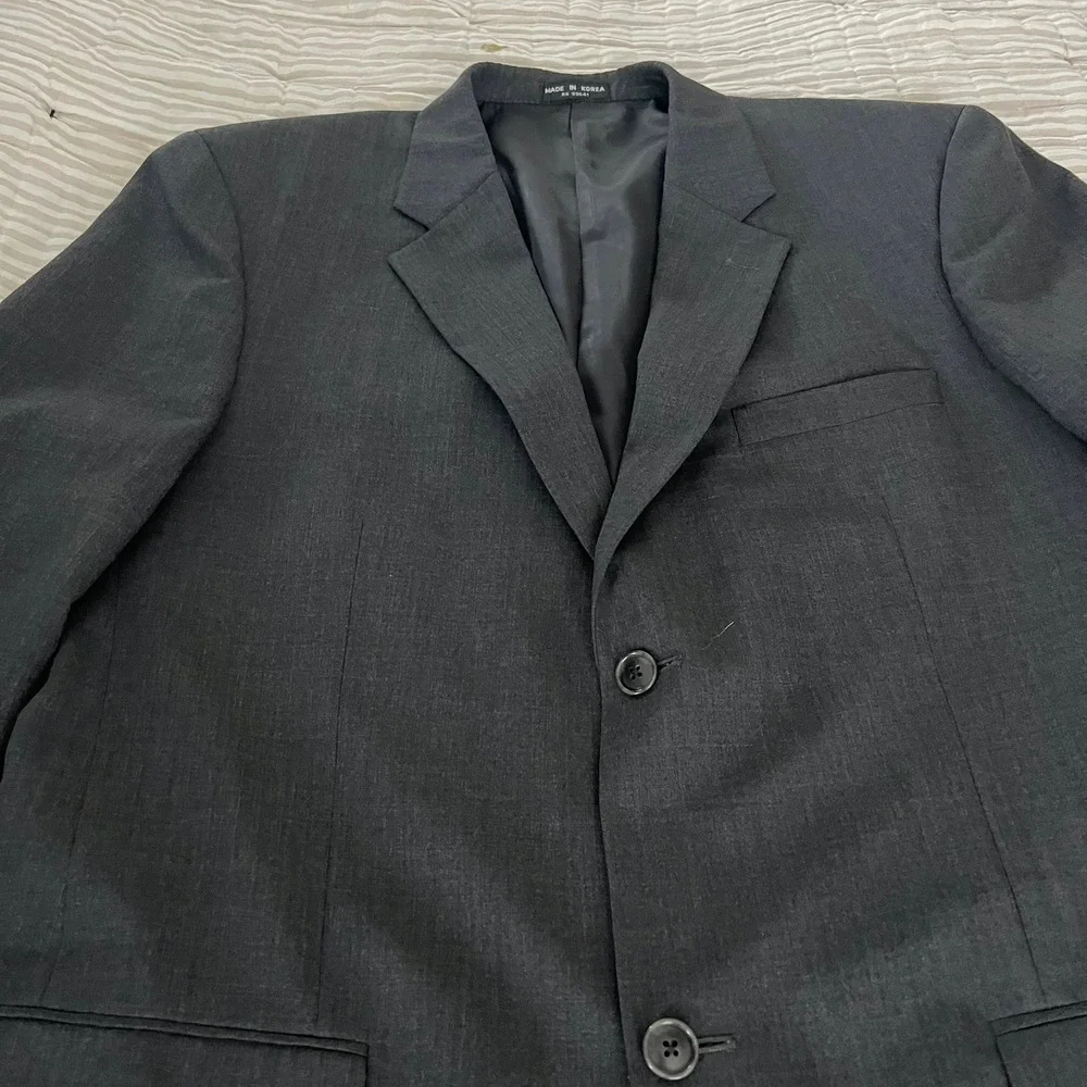 Gerald Austin Dark Gray Men's Suit 42L Jacket‎ Blazer 3 Button Smart Business